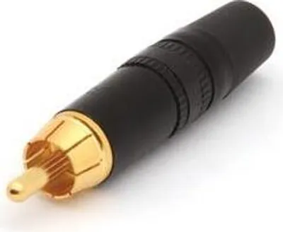 Produktbild von Neutrik - Cinchstecker (Rca) - Vergoldete Kontakte - Schwarzer Markierungsring