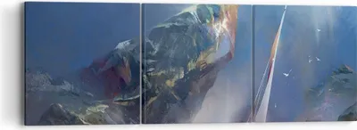 Produktbild von Bild auf Leinwand - Leinwandbild - Meer Segelboot - 90x30cm - Wand Bild - Wanddeko - Wandbilder - Leinwanddruck - Bilder - Kunstdruck - Wanddekoration - Leinwand bilder - Wandkunst - CA90x30-3923