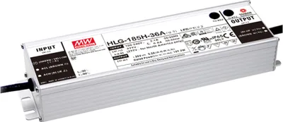 Produktbild von MEANWELL HLG-185H-54, AC-DC LED-Installationsnetzteil, Metallgehäuse, IP67 186,3W 54V 3,45A CV+CC