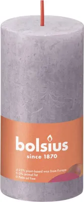 Produktbild von Bolsius Rustik Stumpenkerze gefrorener Lavendel 100/50mm