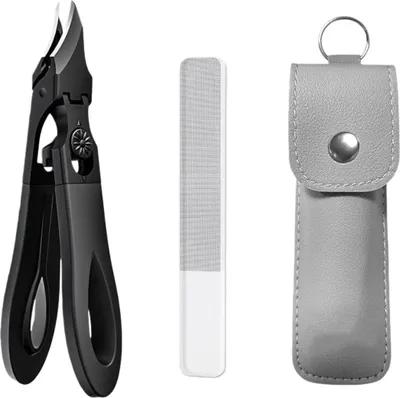 Produktbild von INF Nagelknipser mit Verlängerung und Glasfeile für eingewachsene Nägel Schwarz