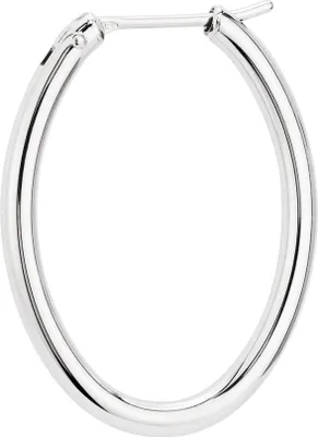Produktbild von Einzel Oval Klappcreole 925 Silber zeitlose Creole 35x26mm klassische Ohrring