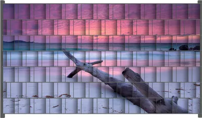 Produktbild von Wallario Zaunsichtschutz mit Motiv Abendhimmel bei Sonnenuntergang für Ein- und Doppelstabmatten Zäune in der Größe 250 x 140 cm