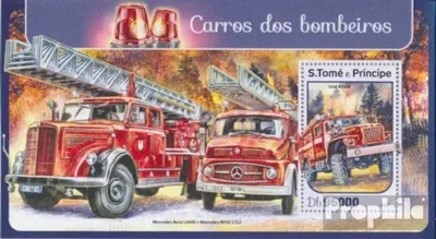Produktbild von Briefmarken Sao Tome e Principe 2016 Mi Block 1228 (kompl. Ausgabe) postfrisch Feuerwehrauto