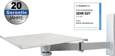 Produktbild von MyWall H20 Wandhalter für 10-21 Zoll TV Bildschirme, Laptops und Lautsprecherboxen Silber
