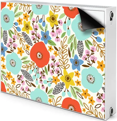 Produktbild von Magnet Heizkörper Heizkörper-Abdeckung Heizkörperabdeckung 110x60 cm  - Wiese, Blumen