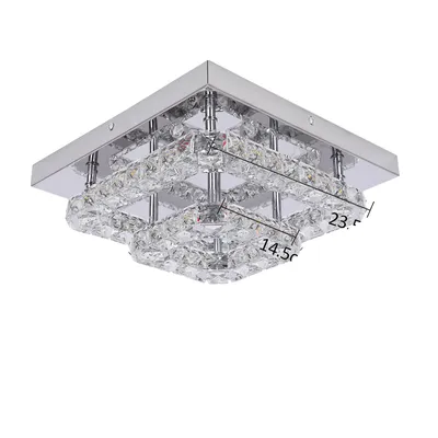 Obrázek produktu pro Stropní lustr, křišťálové LED osvětlení, moderní čtvercový design, 3mf2, nastavitelný