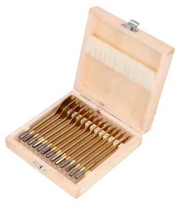 Produktbild von 13-teiliges Set Flachbohrer aus Kohlenstoffstahl mit 1/4 Zoll Sechskantschaft