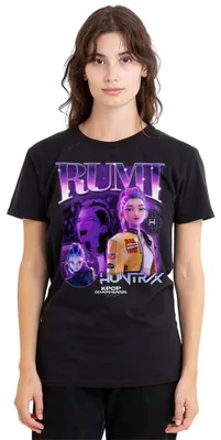 Zdjęcie produktu dla Koszulka damska Kpop Demon Hunters Huntrix Huntrx Rumi, czarna, rozmiar L