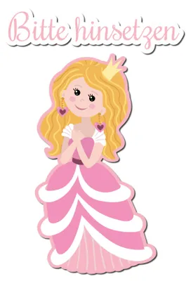 Produktbild von Deko Aufkleber Toilettendeckel – Lustiger Badezimmer Funsticker für WC Deckel / Spülkasten R173-03 Prinzessin