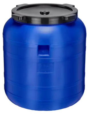 Produktbild von Garronda 150L Plastikfass Universalfass BPA-frei Lebensmittel für Haus&Garten mit Deckel GD-0093, Blau