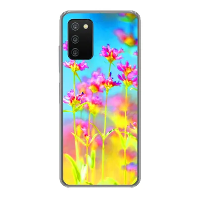 Produktbild von MuchoWow® Handyhülle Schutzhülle Hülle für Samsung Galaxy A03s Blumen - Kunst - Psychedelisch Silikon Softcase Handy Hülle - Schutz