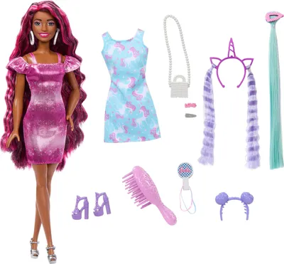 Produktbild von Barbie Haarspiel Puppe mit Einhorn-Outfit