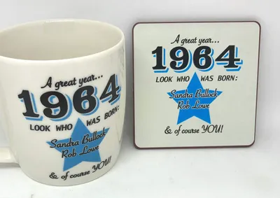 Tasse & Untersetzer Set 1964 – Keramik, Retro-Stil