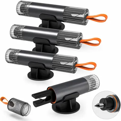 Produktbild von Auto Notfallhammer 4er Set mit Gurtschneider und Scheibenhammer, Sicherheitswerkzeug für Fahrzeuge, Fensterhammer