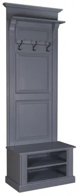 Produktbild von Casa Padrino Jugendstil Wand Garderobe mit Ablagefächer - Landhaus Stil Garderobenschrank