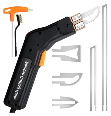 Produktbild von Styroporschneider 300W, Elektrisches Heißmesser mit 5 Nichrom-Klingen, 0-600℃ Styropor Schneidegerät für Styropor, EPS, EPP, KT-Platten, EVA, PU, Seil, Stoff, Schaum, Plastik