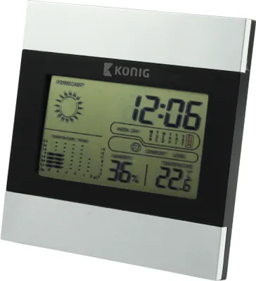 Produktbild von König LCD-Uhr und Wetterstation KN-WS102N
