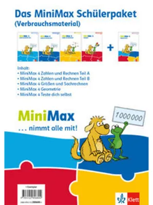 Produktbild von MiniMax 4. Paket für Lernende (5 Hefte: Zahlen und Rechnen A, Zahlen und Rechnen B, Größen und Sachrechnen, Geometrie, Teste-dich-selbst) - Verbrauchsmaterial Klasse 4