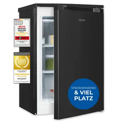 Produktbild von Exquisit Gefrierschrank GS581-051C inoxlook-az | Nutzinhalt: 85 L | 4-Sterne-Gefrieren | Türanschlag wechselbar | Standgerät