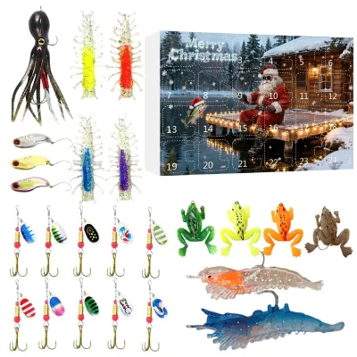 Immagine prodotto di Calendario dell'Avvento per pescatori, con 24 esche