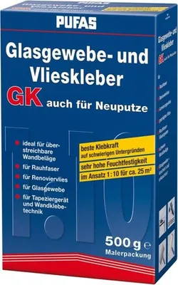 Produktbild von PUFAS Glasgewebe- und Vlieskleber GK Kleister0,5 kg