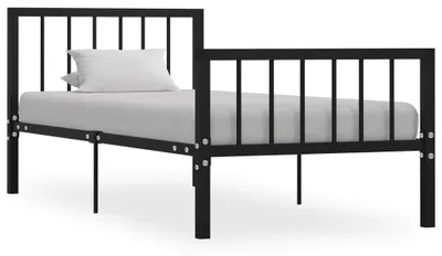 Obrázok produktu pre vidaXL Posteľný rošt čierny kov 100 × 200 cm