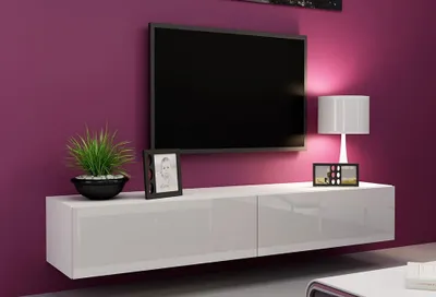 Immagine prodotto di Tavolino per TV ASHTON 180 – bianco lucido