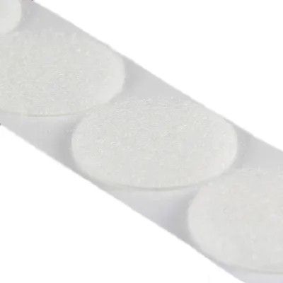 Obrázok produktu pre Samolepiace gombíky (suchý zips), biele, 100 kusov