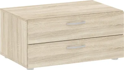 Image de Commode - 74x52x35h cm Chêne Brun, 2 Tiroirs