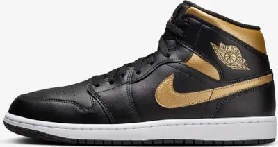 Produktbild von Air Jordan 1 Mid Black Metallic Gold - EU: 42