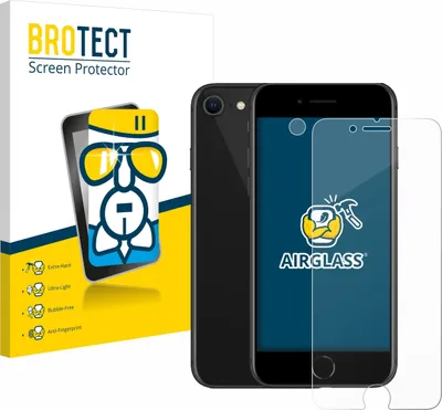 Produktbild von BROTECT Schutzglas für Apple iPhone SE 2 / SE 3 (Vorderseite + Kamera) 9H kratzfest klar
