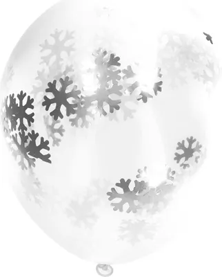 Produktbild von 4 Schneeflocken Konfettiballons 30cm