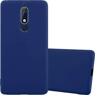 Immagine prodotto di Custodia Cadorabo per Nokia 5.1 custodia protettiva in blu custodia per cellulare TPU custodia in silicone cover