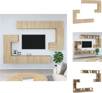 Produktbild von vidaXL TV-Wandschrank Sonoma-Eiche Holzwerkstoff -  TV-Möbel
