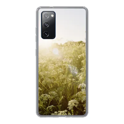 Produktbild von MuchoWow® Handyhülle Schutzhülle Hülle für Samsung Galaxy S20 FE Blumen - Weiß - Frühling Silikon Softcase Handy Hülle - Abdeckung