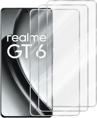 Produktbild von Cadorabo 3x Panzer Schutz Glas für Realme GT6 3 Stück Schutzfolie in Ultra-Klar Hüllen freundlich - Gehärtetes (Tempered) Glas Dipslayschutz Folie in 9H Härte Anti Kratzer