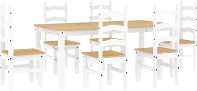 Zdjęcie produktu dla VidaXL 3345214, Prostokątny, Drewno, Biały, Drewno, 180 cm, 90 cm