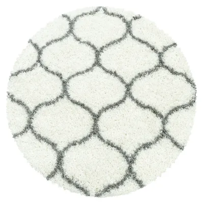 Immagine prodotto di Carpetsale24 Tappeto a Pelo Alto per Soggiorno Stile Scandinavo Moderno Shaggy Soffice Morbido e Confortevole, Dimensioni: 160 cm rotondo