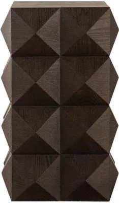 Produktbild von Retro Nachttisch braun Holz 3D