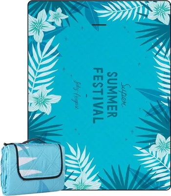 Produktbild von Famanu Picknickdecke XXL, wasserfest, für Strand und Camping - 300 x 200 cm