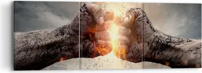 Produktbild von Bild auf Leinwand - Leinwandbild - Symbol faust kampf - 90x30cm - Wand Bild - Wanddeko - Wandbilder - Leinwanddruck - Bilder - Kunstdruck - Wanddekoration - Leinwand bilder - Wandkunst - CA90x30-2968