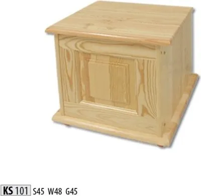 Produktbild von Deko Box Vollholz Möbel Holz Möbel Handarbeit Schatule Truhe Echtholz 45x45cm