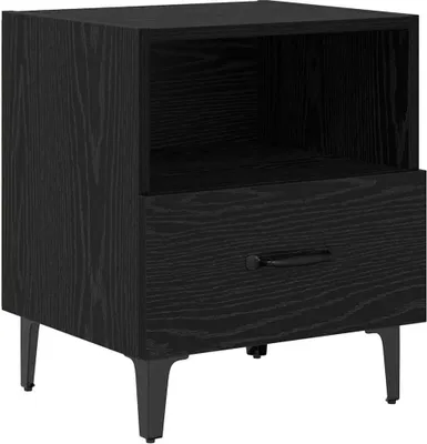 Image de Cabinet de chevet avec tiroir Chêne noir 40 x 35 x 47.5 cm