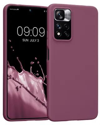 Produktbild von kwmobile Handyhülle für Xiaomi Redmi Note 11 Pro+ 5G / Note 11 Pro Plus 5G Hülle - TPU Case - Kabelloses Laden - Schutzhülle Cover in Bordeaux Violett