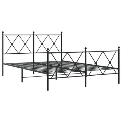 Obrázok produktu pre Kovový rám postele s čelami čierny 137x190 cm