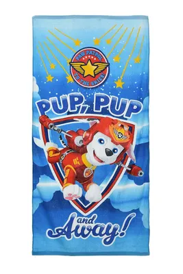 Produktbild von Paw Patrol Kinder Strandtuch Badetuch mit Marshall, 70x140 cm, blau
