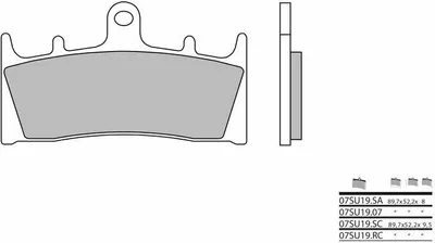 Obrázok produktu pre Brzdové doštičky BREMBO Street zo spekaného kovu - 07SU19SA