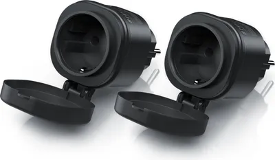 Imagen del producto de BEARWARE: Enchufe exterior con doble conexión Wi-Fi, 2.4 GHz, control mediante la aplicación Smart Life / IP44