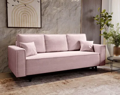 Produktbild von Schlafsofa Cordstoff - LUX 225 cm - Sofa mit schlaffunktion und Bettkasten